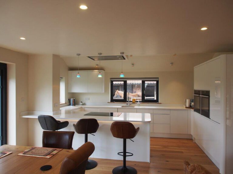 Two Storey Contemporary Extension to Grade 2 Listed Farmhouse in Norfolk
